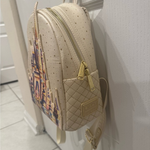 Loungefly Disney Cream Backpack with Iconic Castle Design 50th Anniversary - Picture 5 of 9